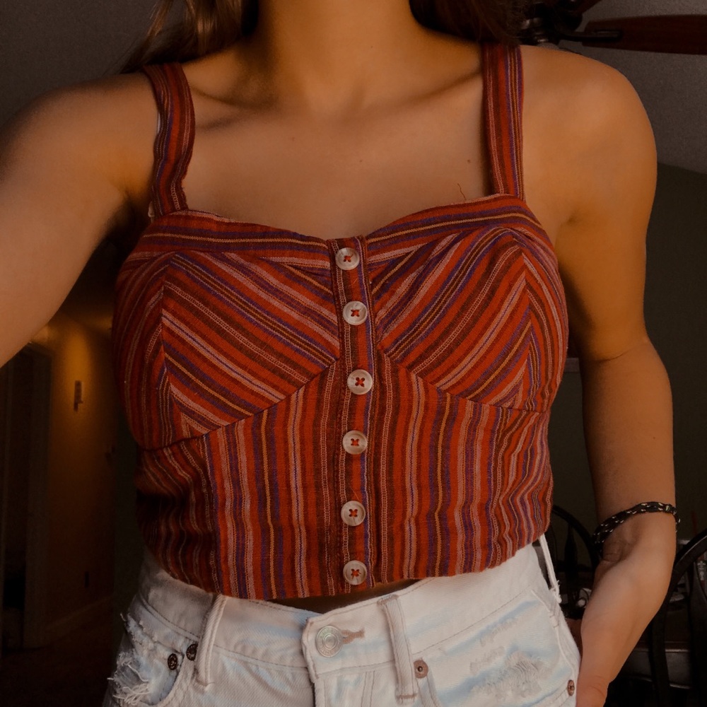 cute american eagle bustier top